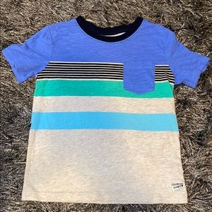 Boys striped 5T short sleeved shirt